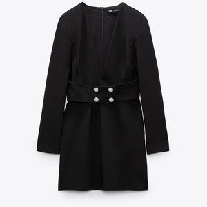 Zara Belted Dress with Stone Detail